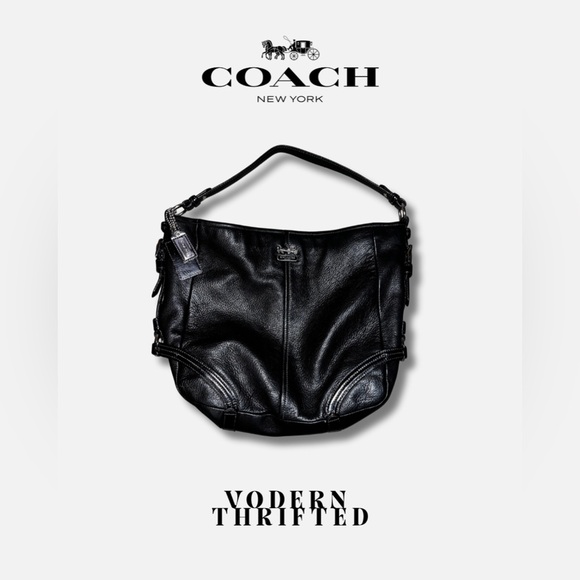 Coach Black Leather Purse - Picture 1 of 4
